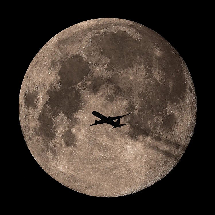 Passing Through Full Moon by Mainak Chakraborty wall art