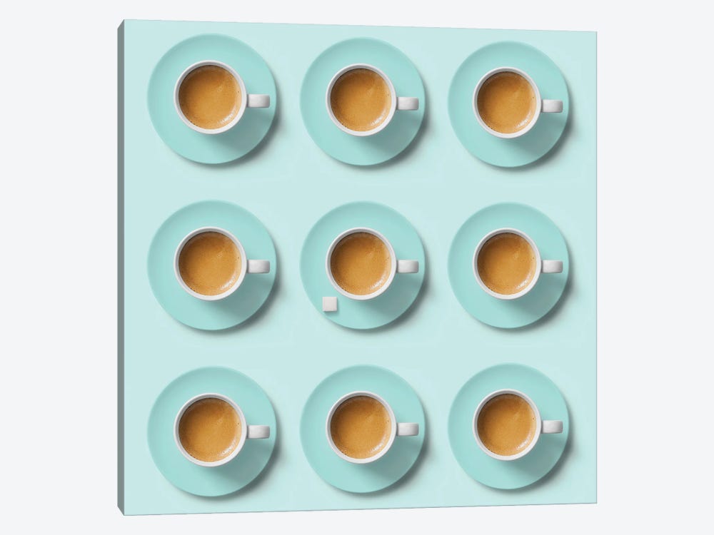 Nine Cups Of Coffee by Udo Dittmann 1-piece Canvas Print