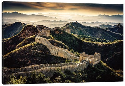 Chinese Wall Canvas Art Print - The Seven Wonders of the World