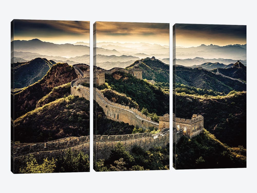 Chinese Wall by Dieter Reichelt 3-piece Canvas Artwork