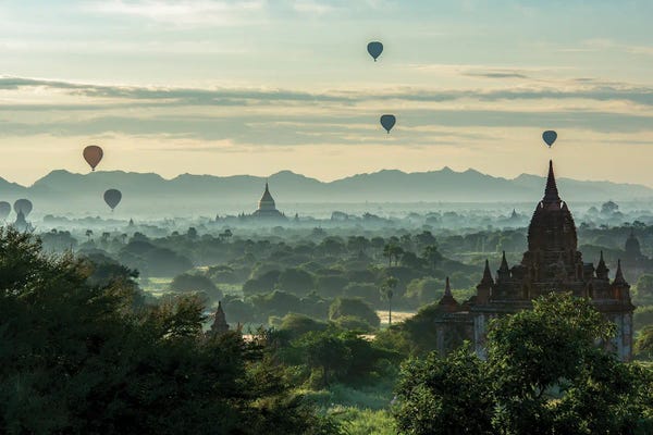 Hot Air Balloons: Balloons On Temples by Mieke Suharini