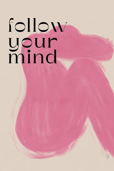 Minimalist Quotes: Pink Woman by Anne-Marie Volfova
