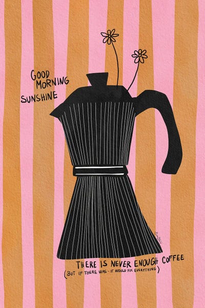 Stripes: Moka Coffee Sunshine by Baroo Bloom
