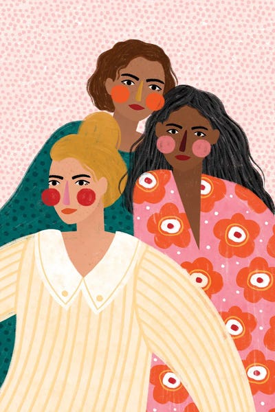 Girl Friends by Bea Muller acrylic art print