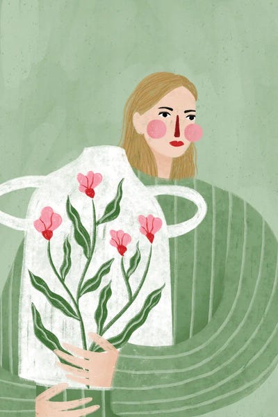 Floral Portraits: The Woman With He Vase by Bea Muller