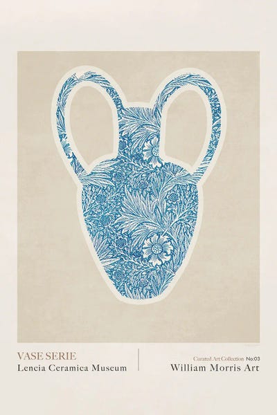 Vintage Botanical Illustrations: William Morris Greek III by Emel Tunaboylu