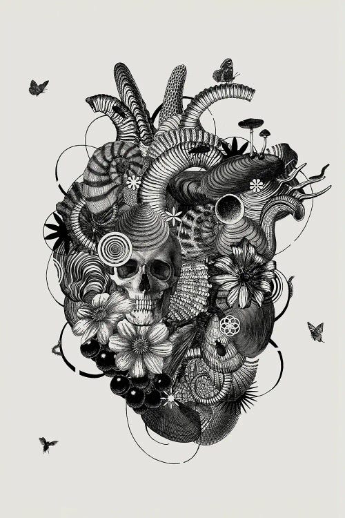 Heart - Black And White by Jaco Putker wall art