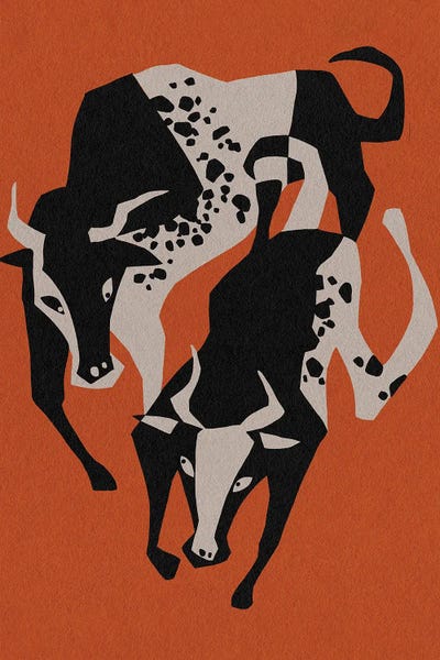 Mid-Century Modern Animals: P 2024 001 by Ophelia Pang