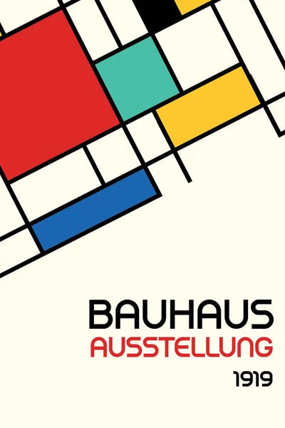 Bauhaus: Bauhaus Geometric Design Retro III by Retrodrome