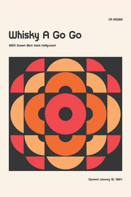Whisky A Go Go Retro by Retrodrome wall art