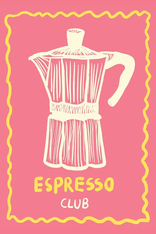 Espresso Club Pink Up by Studio Dolci wall art