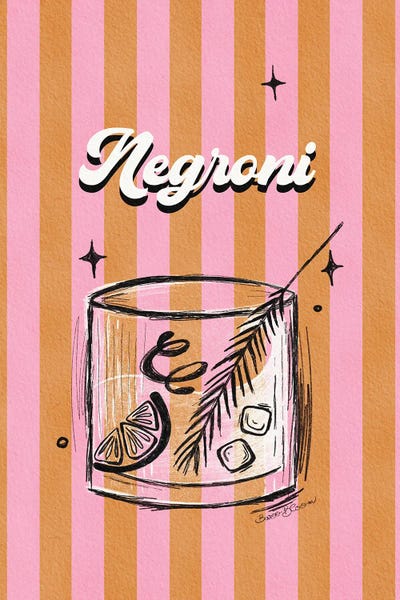 Stripes: Negroni Drink On Stripes by Baroo Bloom