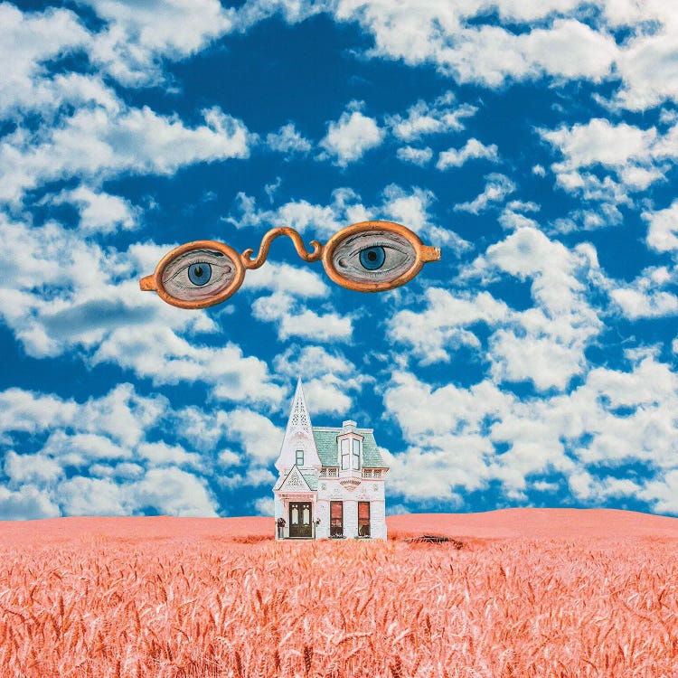 Floating Glasses by CosmoZach wall art