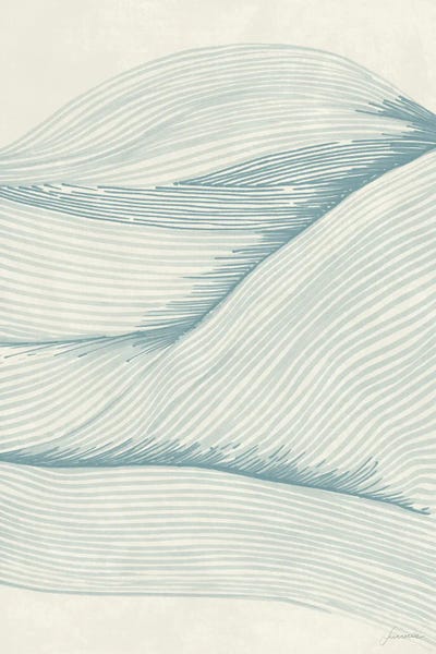 Japandi: Ocean In Lines II by Lucrecia Caporale