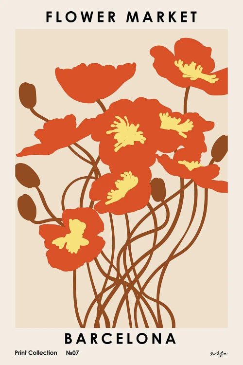Flower Market. Barcelona by NKTN wall art