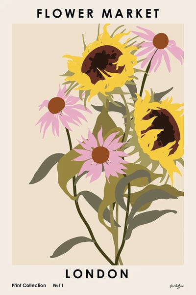 Minimalist Flowers: Flower Market. London II by NKTN