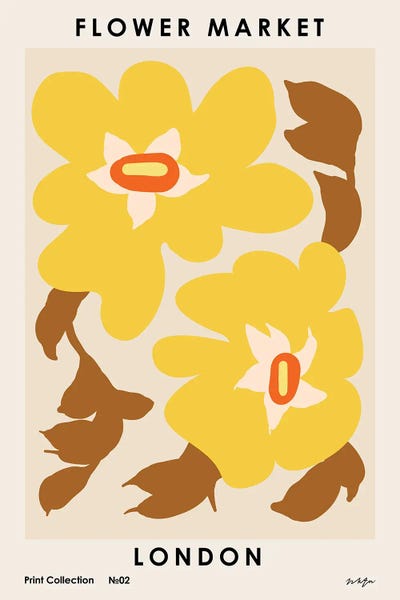 Minimalist Flowers: Flower Market. London III by NKTN