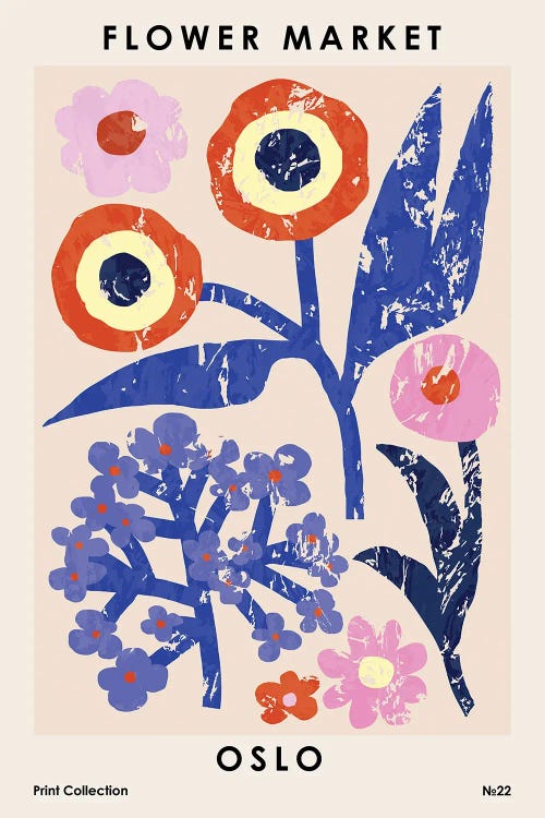 Flower Market. Oslo by NKTN wall art