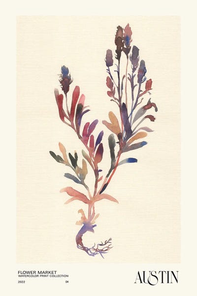 Minimalist Flowers: Watercolor Print Collection. Flower Market - Austin by NKTN