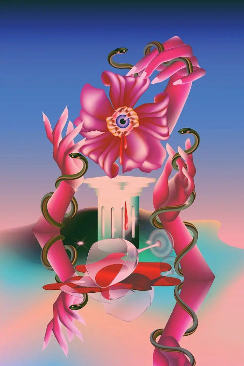 Flower On A Pedestal by Paulina Almira wall art