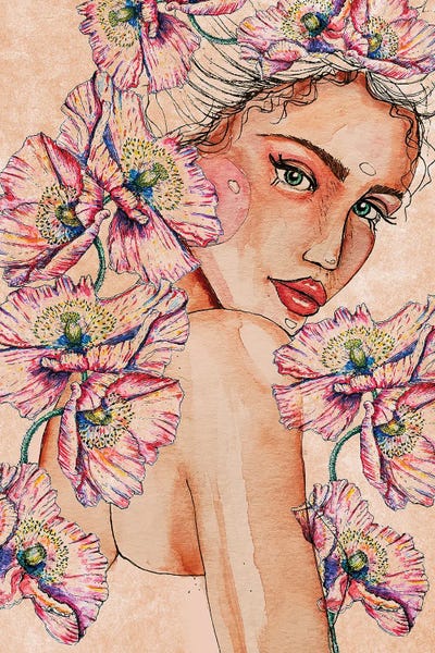 Raissa Oltmanns: Woman Wih Poppies by Raissa Oltmanns