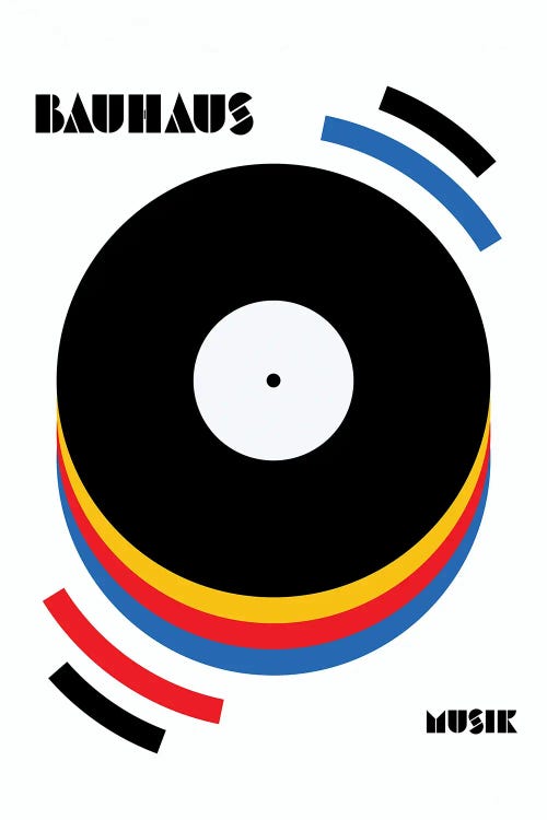 Bauhaus Musik Retro Illustration