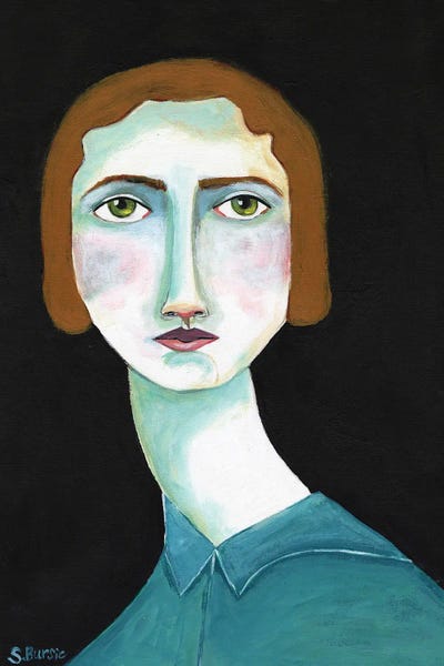 Sharyn Bursic: Vintage Lady Looking by Sharyn Bursic