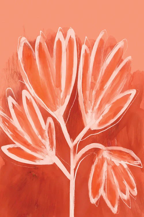 Peachy Flowers by Treechild wall art