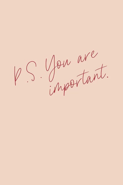uplusmestudio: P.S. You Are Important by uplusmestudio