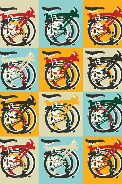 Brompton Folding Bicycle by Wyatt 9 framed wall art
