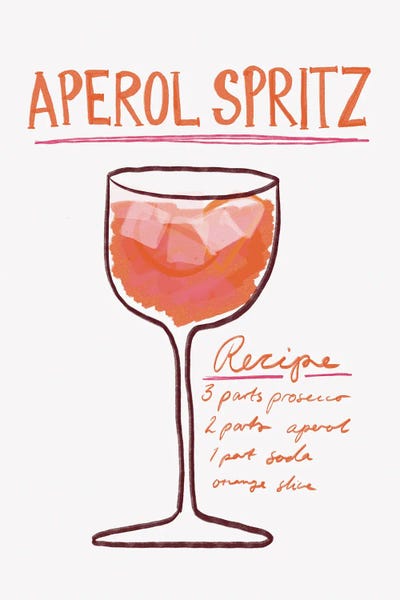 Minimalist Quotes: Aperol Spritz II by Athene Fritsch