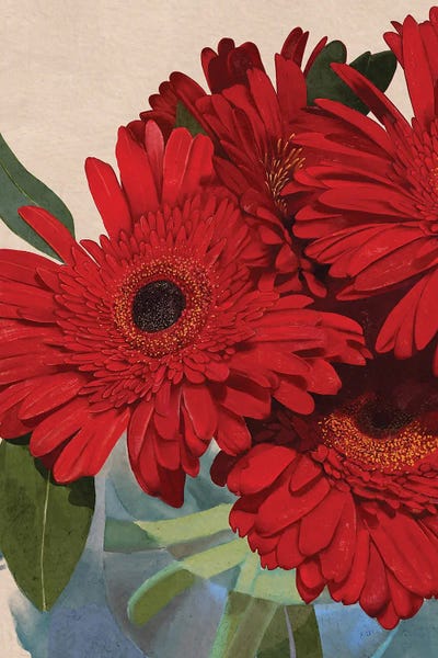 Red Gerbera Daisy Detail III