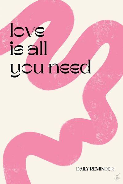 Minimalist Quotes: Love Is All You Need by Anne-Marie Volfova