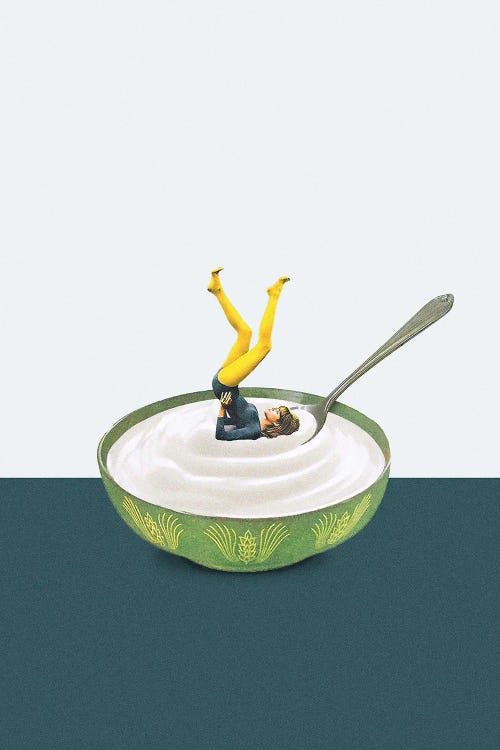 Yoga In My Yogurt by Maarten Leon wall art
