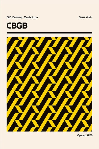 Retrodrome: CBGB Venue Poster by Retrodrome