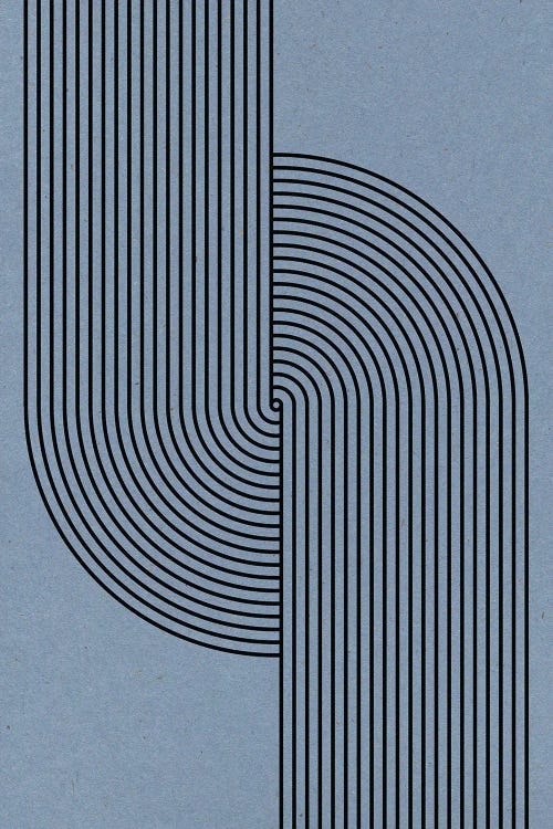 Blue Mid Century Modern