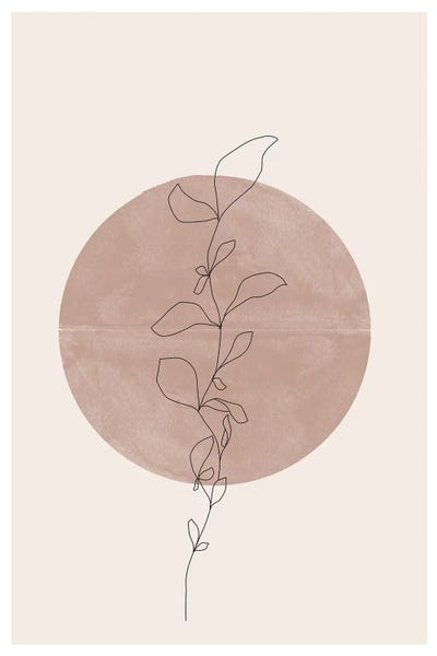 Minimalist Bohemian Decor: Line Flower by THE MIUUS STUDIO