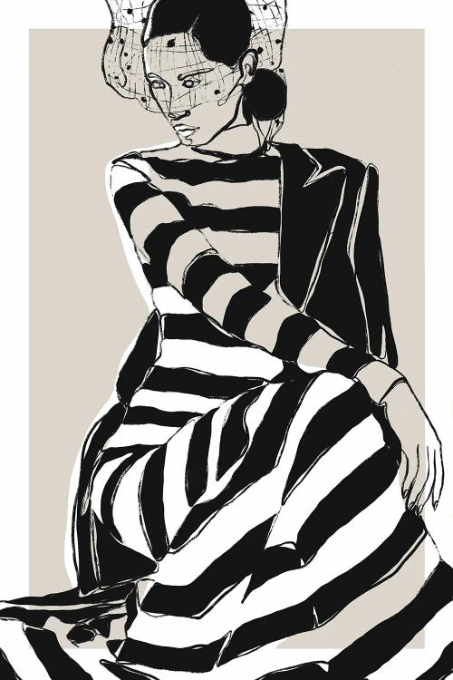 Striped Dress by Treechild wall art