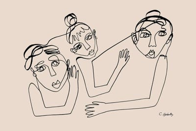 People Beige by Caroline Grantz canvas print