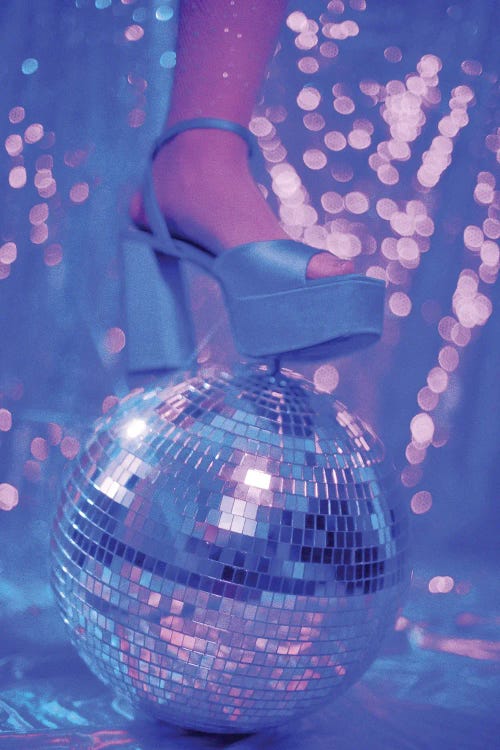 Disco Ball And Neon Platform