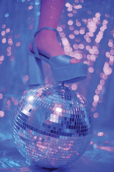 Disco Ball And Neon Platform