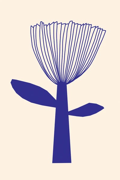 Minimalist Flowers: Flower Blue by Silvia Visscher