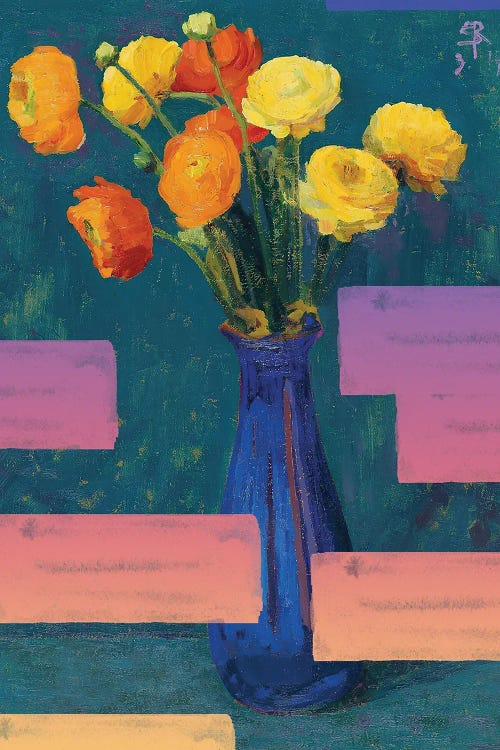 Abstract Flowers by The Art Concept wall art