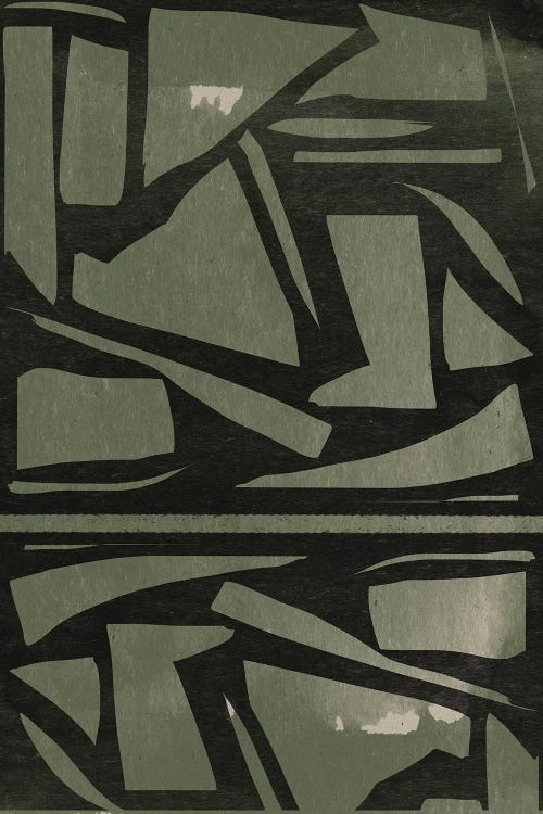 Green And Black Shapes / Paper Cut