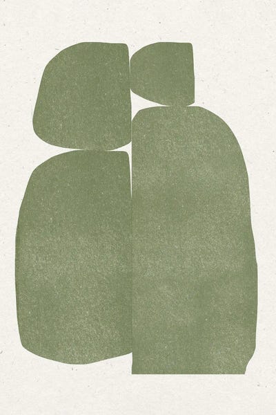 Green Stones Composition by THE MIUUS STUDIO art print