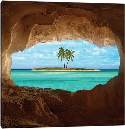 Paradise Canvas Art Print - Tropical Beach Art