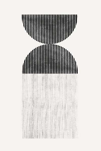 Retro Geometric Line Art