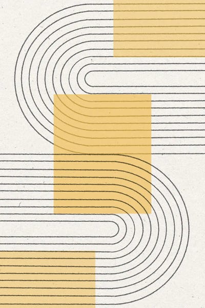 Yellow Modern Graphic by THE MIUUS STUDIO canvas print