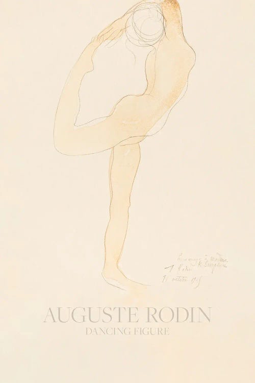 Dancing Figure (1905) by Auguste Rodin wall art