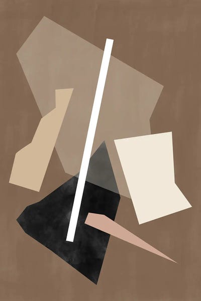 The Cut Outs Collection: Brown Paper Cuts Painting by Elena Ristova